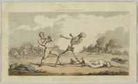 KG 2021 012
<br/>
De genadeslag (serie: The English dance of death)
<br/>
<em>Rowlandson, Thomas (1756-1827)</em>
